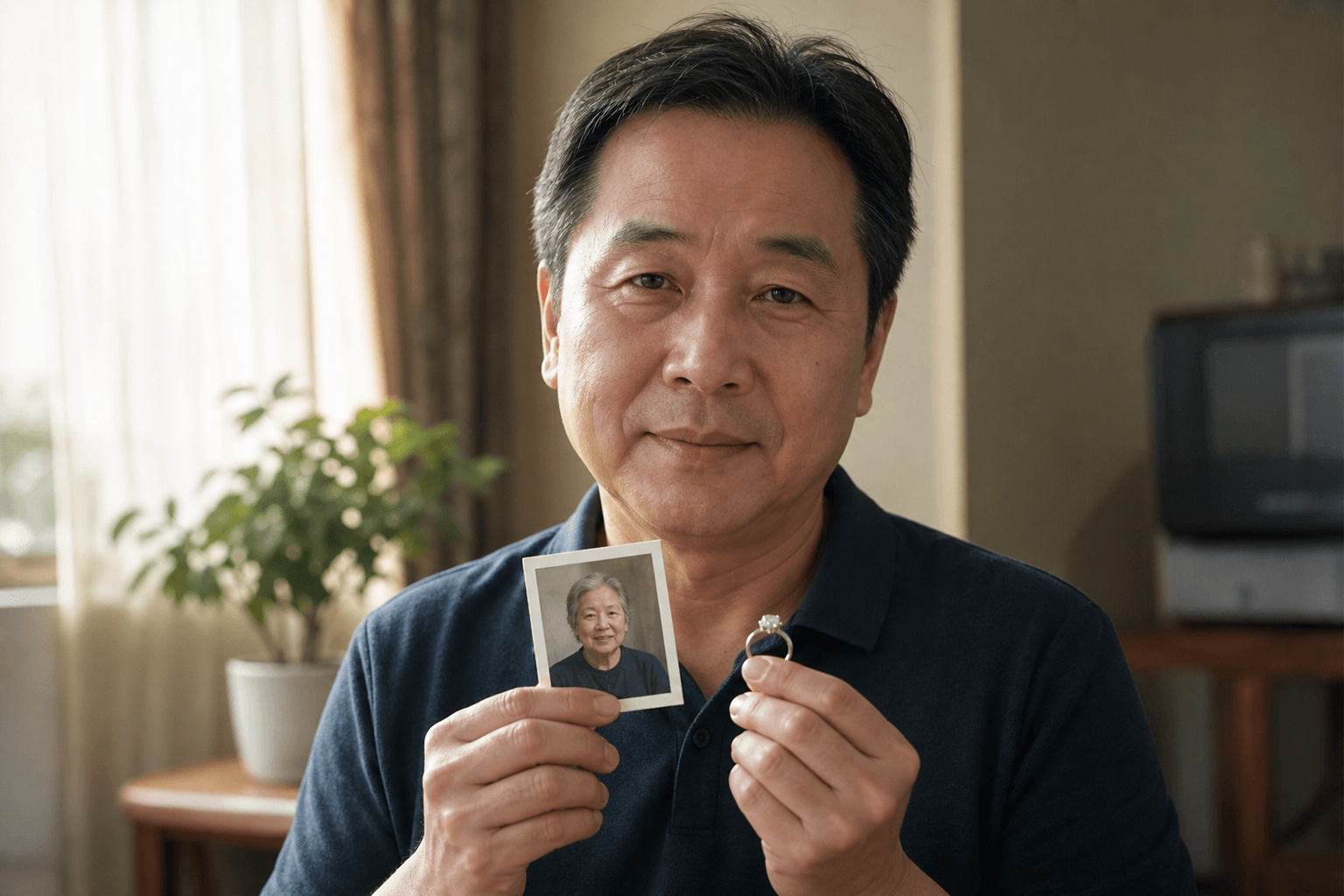客户手持照片与生命钻石,生命钻与天然钻的异同